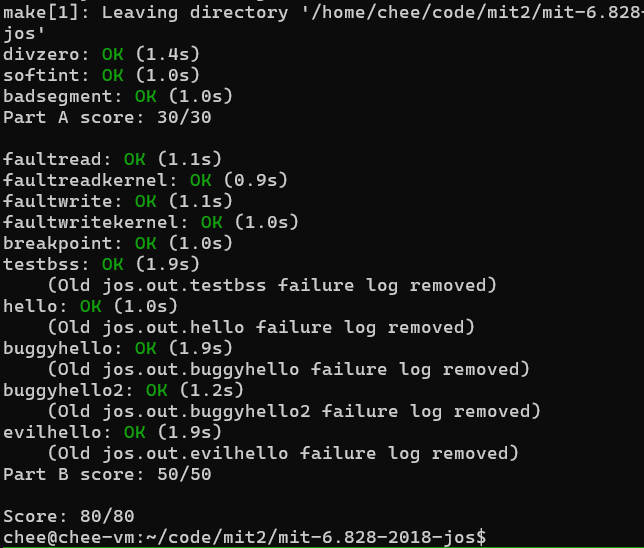 mit6.828笔记 - lab3 Part B:页面故障、断点异常和系统调用